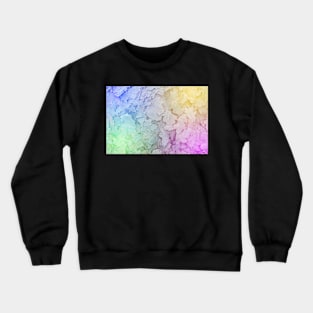 Frozen color oak leaves background Crewneck Sweatshirt